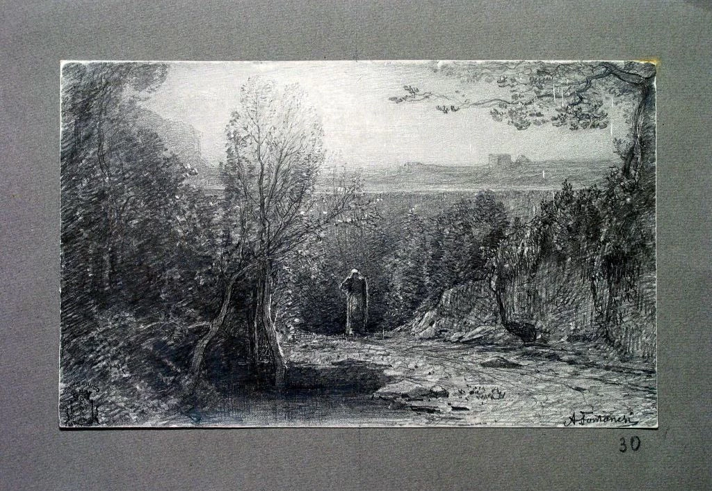 Strada fra la boscaglia con vecchia che cammina - Galleria Civica d’Arte Moderna e Contemporanea, Torino